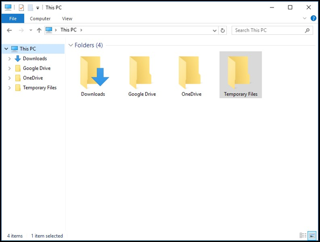 File Explorer window showing both OneDrive and Google Drive